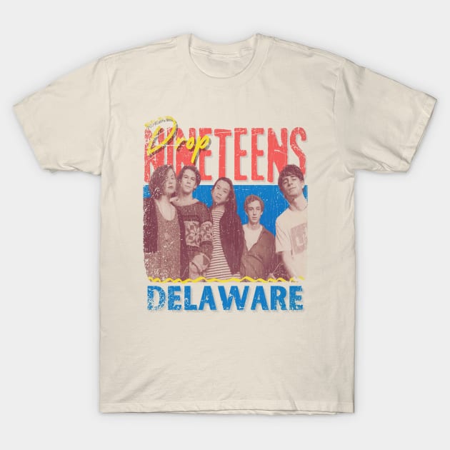 Drop Nineteens Vintage 1990 // Delaware Original Fan Design Artwork T-Shirt by A Design for Life